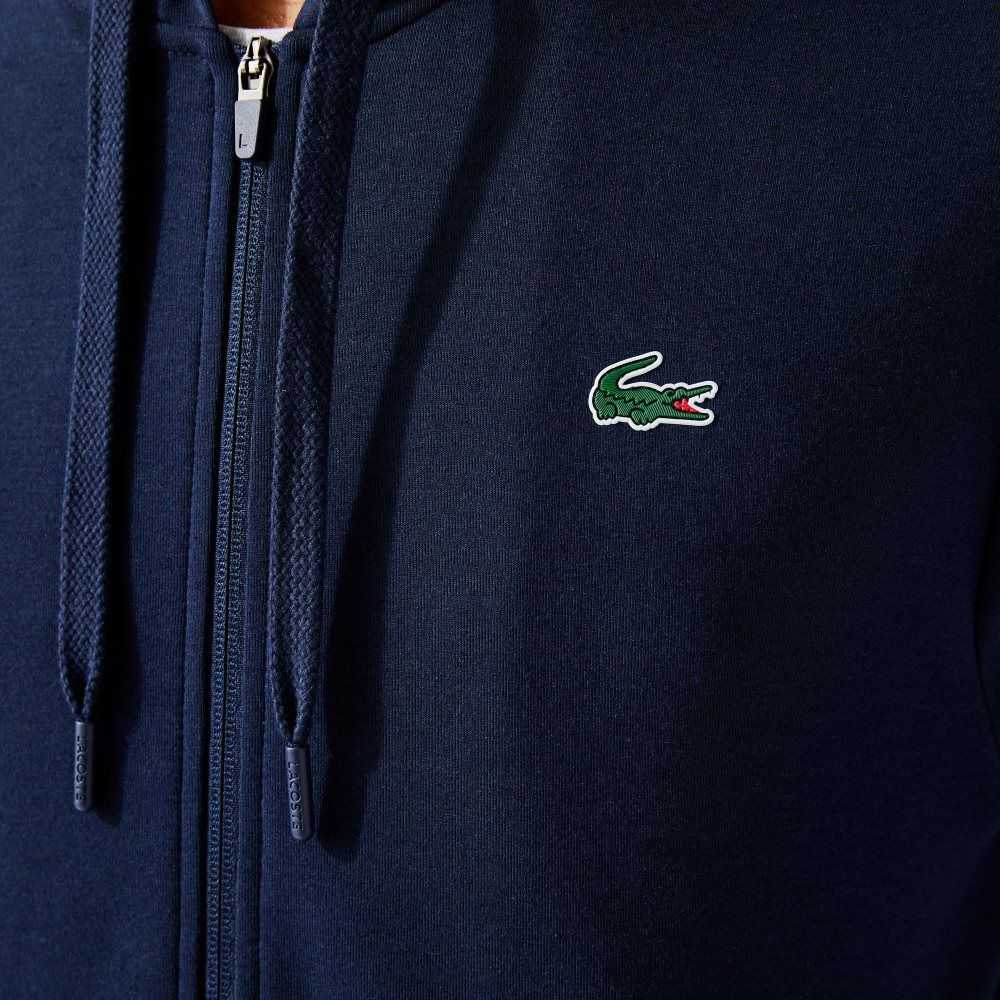 Lacoste SPORT Mesh Panels Hoodie Navy Blue | OEW-563417