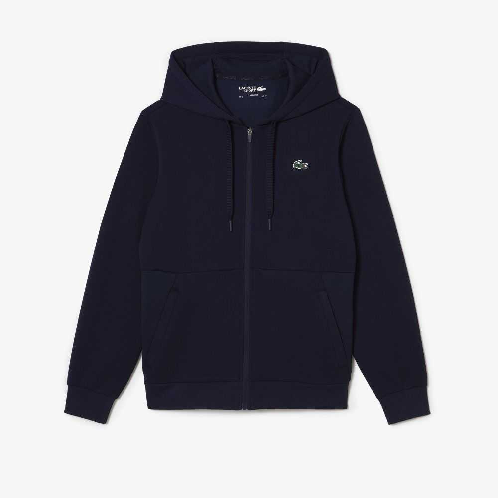 Lacoste SPORT Mesh Panels Hoodie Navy Blue | OEW-563417