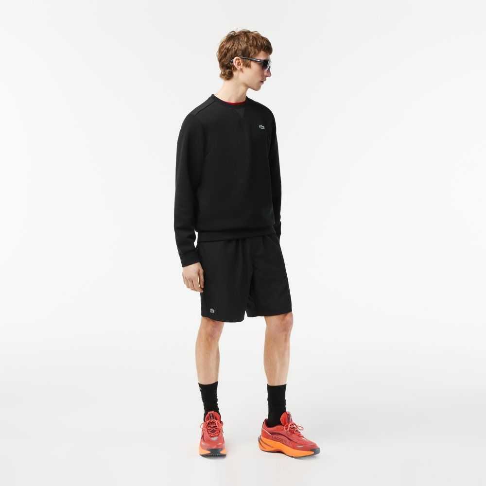 Lacoste SPORT Mesh Panels Sweatshirt Black | ZDL-485963