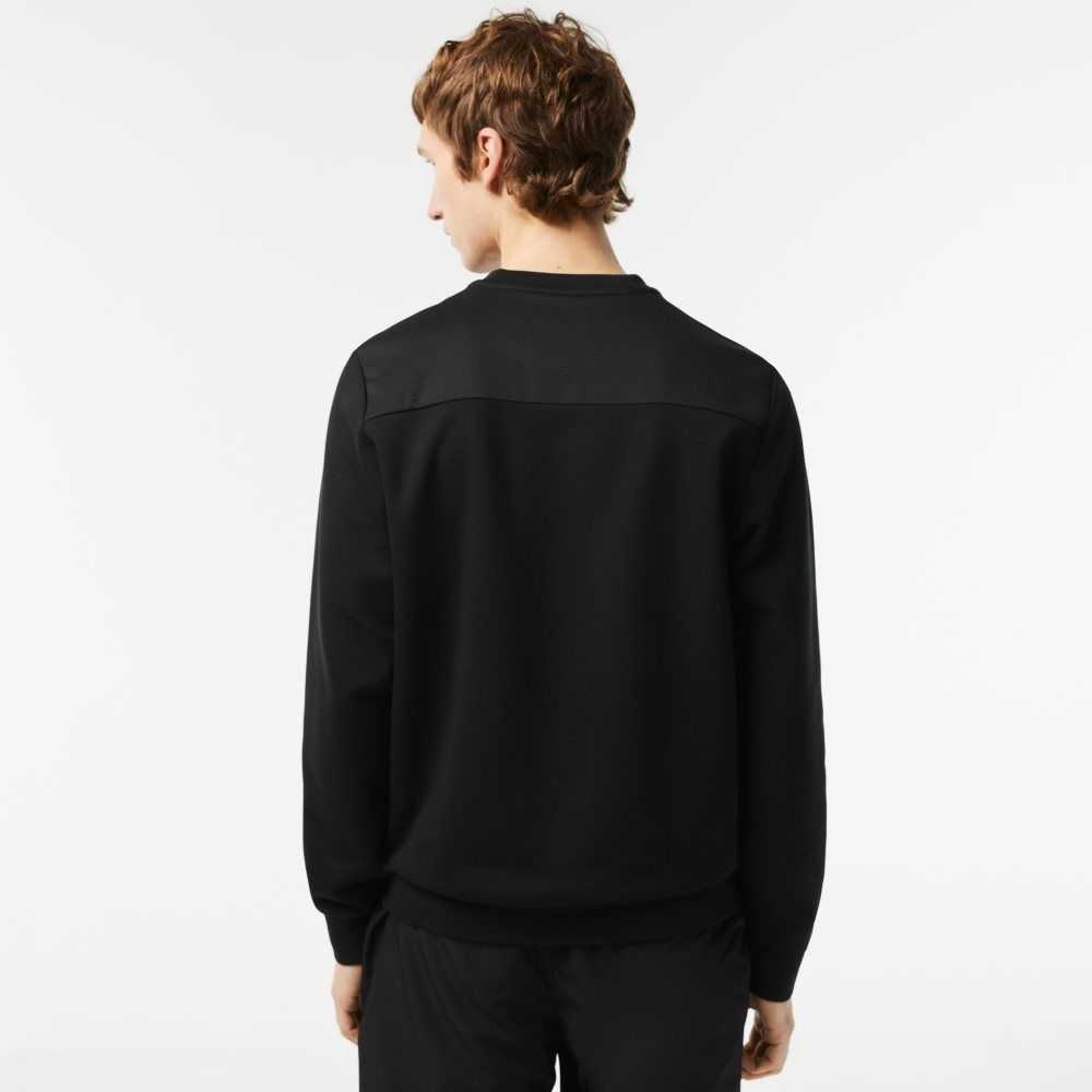 Lacoste SPORT Mesh Panels Sweatshirt Black | ZDL-485963