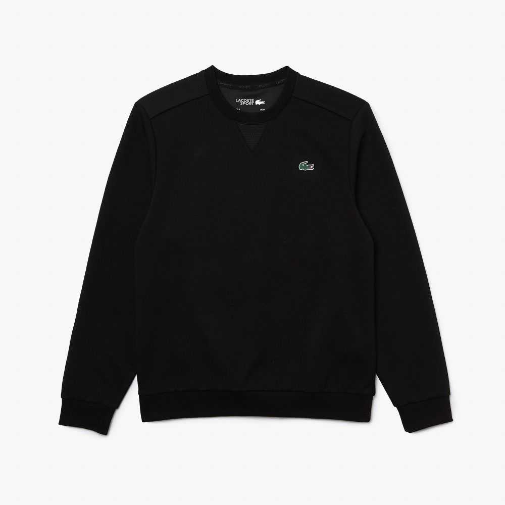 Lacoste SPORT Mesh Panels Sweatshirt Black | ZDL-485963