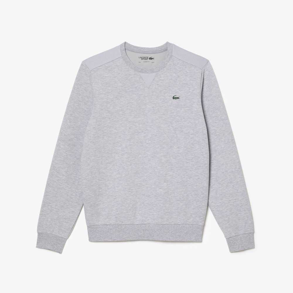 Lacoste SPORT Mesh Panels Sweatshirt Grey Chine / Light Grey | UHL-479816