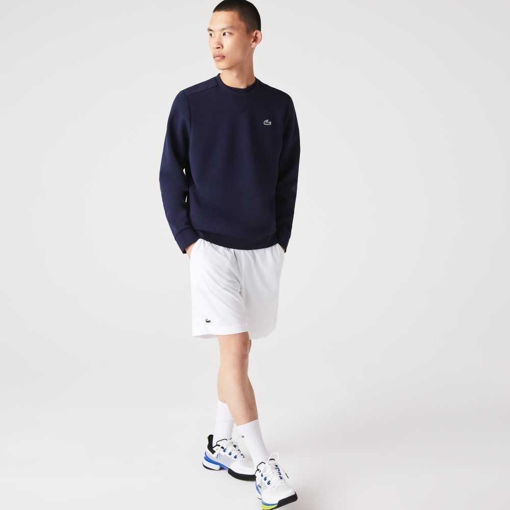 Lacoste SPORT Mesh Panels Sweatshirt Navy Blue | FHL-768432