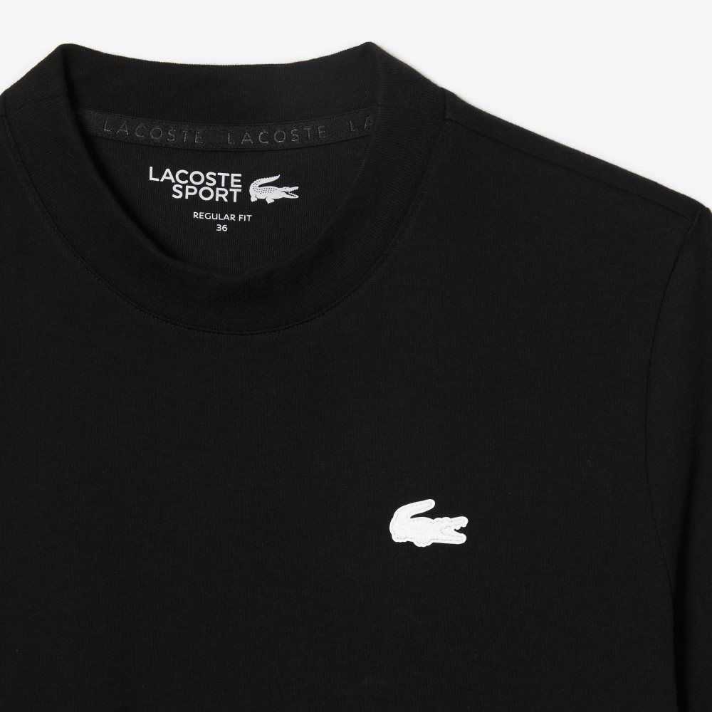 Lacoste SPORT Organic Cotton Jersey T-Shirt Black | CEQ-584391