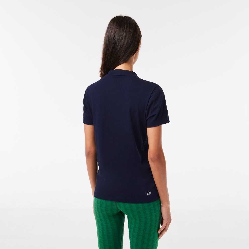 Lacoste SPORT Organic Cotton Jersey T-Shirt Navy Blue | DYK-483021