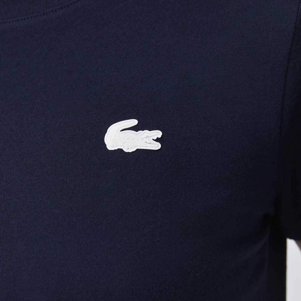 Lacoste SPORT Organic Cotton Jersey T-Shirt Navy Blue | DYK-483021