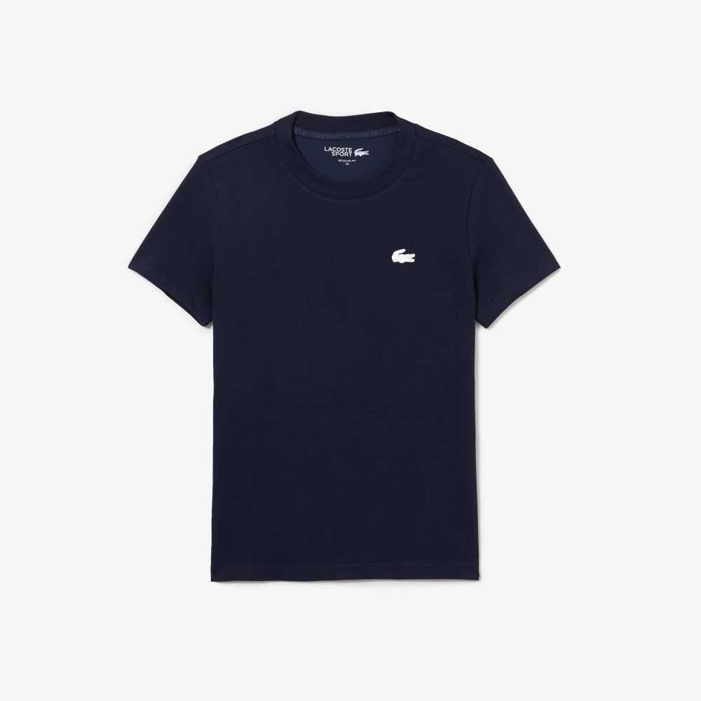 Lacoste SPORT Organic Cotton Jersey T-Shirt Navy Blue | DYK-483021