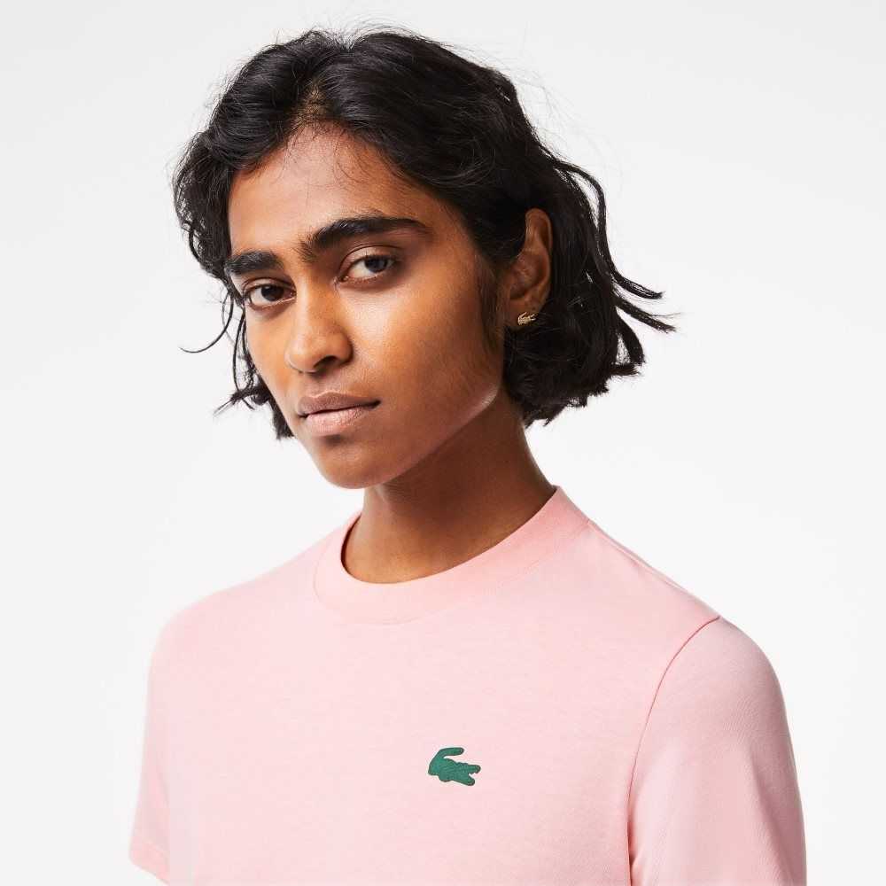 Lacoste SPORT Organic Cotton Jersey T-Shirt Pink | YKL-507136