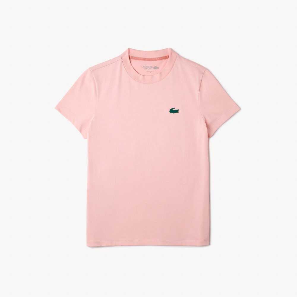 Lacoste SPORT Organic Cotton Jersey T-Shirt Pink | YKL-507136