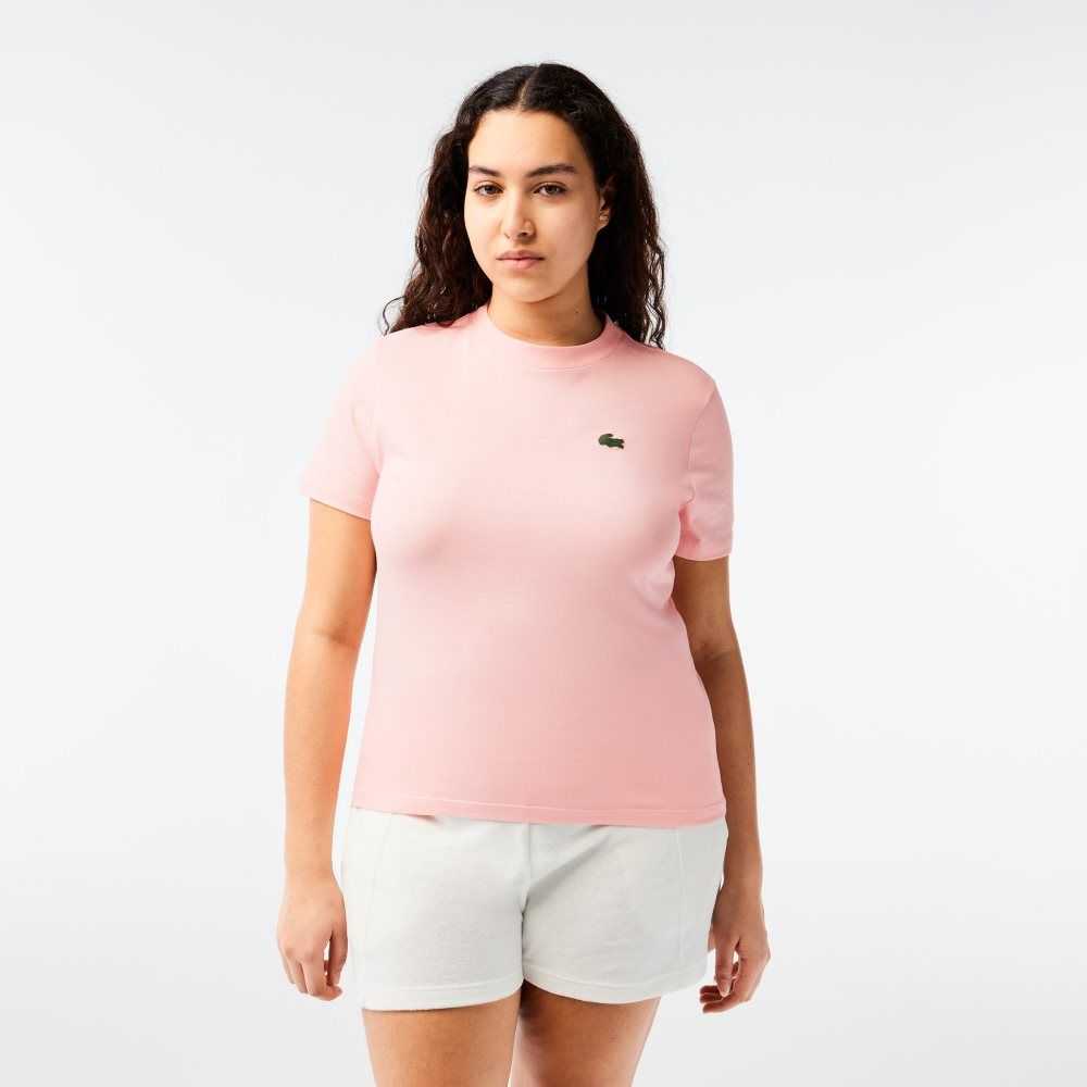 Lacoste SPORT Organic Cotton Jersey T-Shirt Pink | YKL-507136