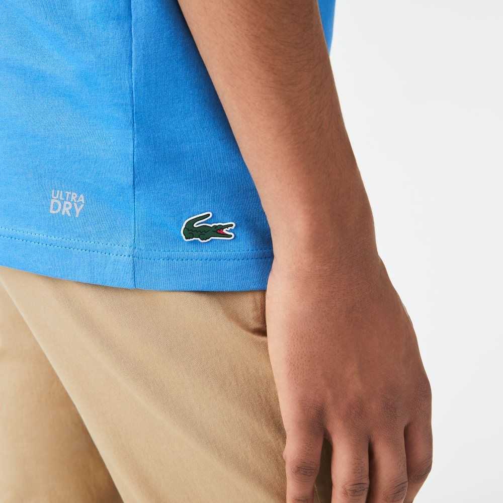 Lacoste SPORT Organic Jersey T-Shirt Blue | LPC-429731