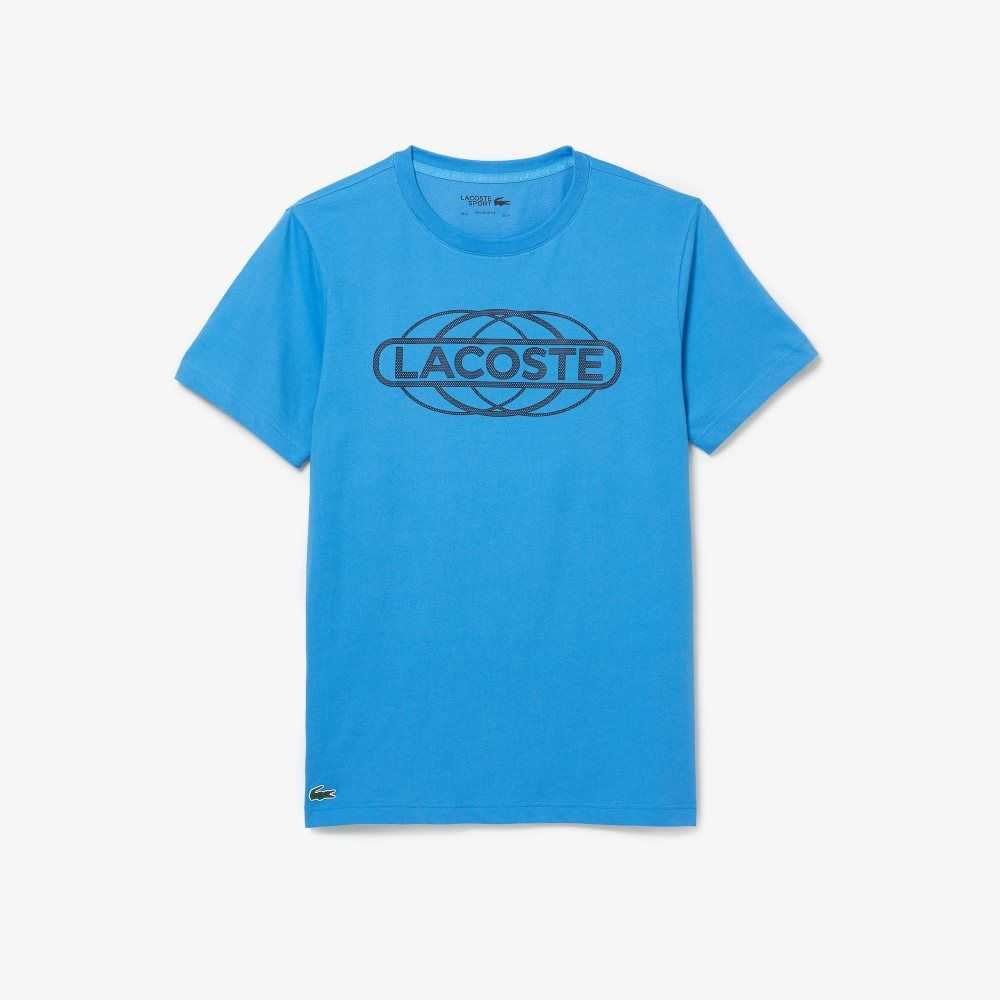 Lacoste SPORT Organic Jersey T-Shirt Blue | LPC-429731