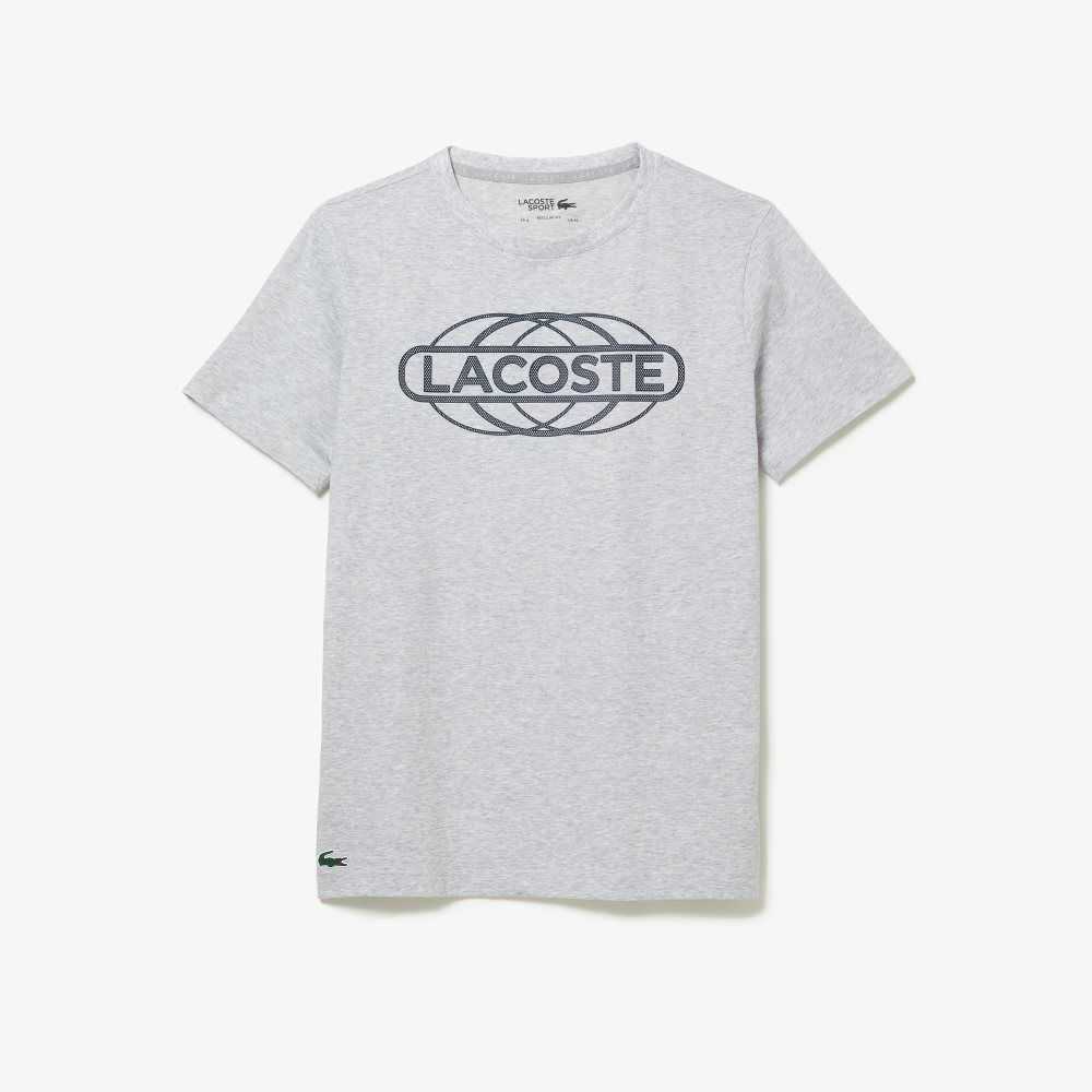 Lacoste SPORT Organic Jersey T-Shirt Grey Chine | SRM-763058