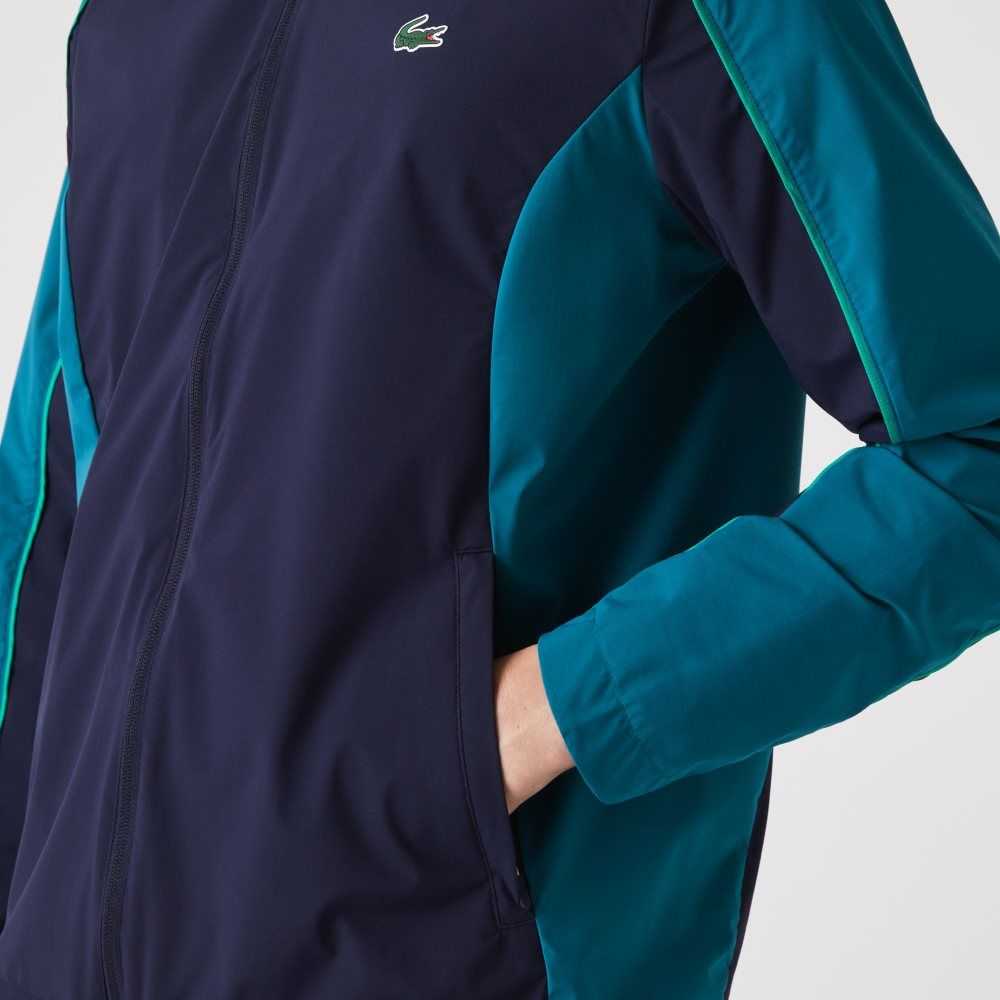 Lacoste SPORT Packable Golf Jacket Navy Blue / Green | VTK-168359