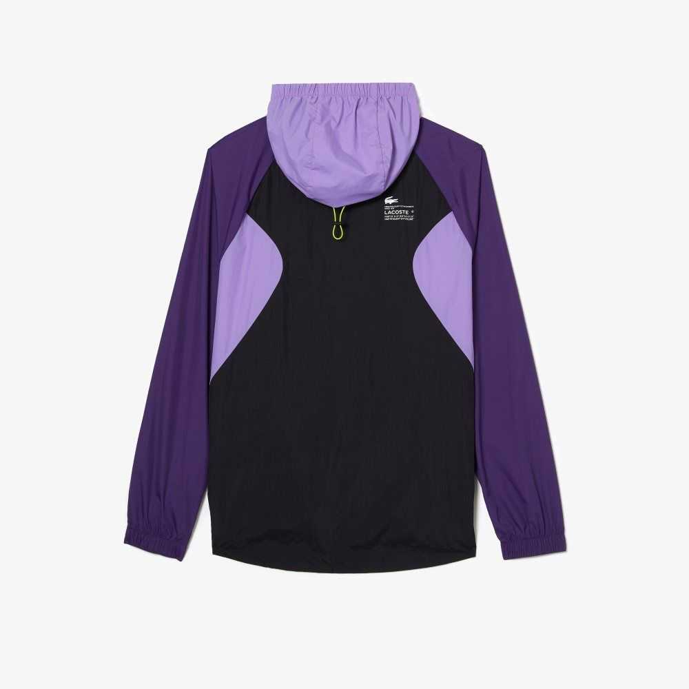 Lacoste SPORT Packable Windbreaker Purple / Black / Purple | LCT-984236