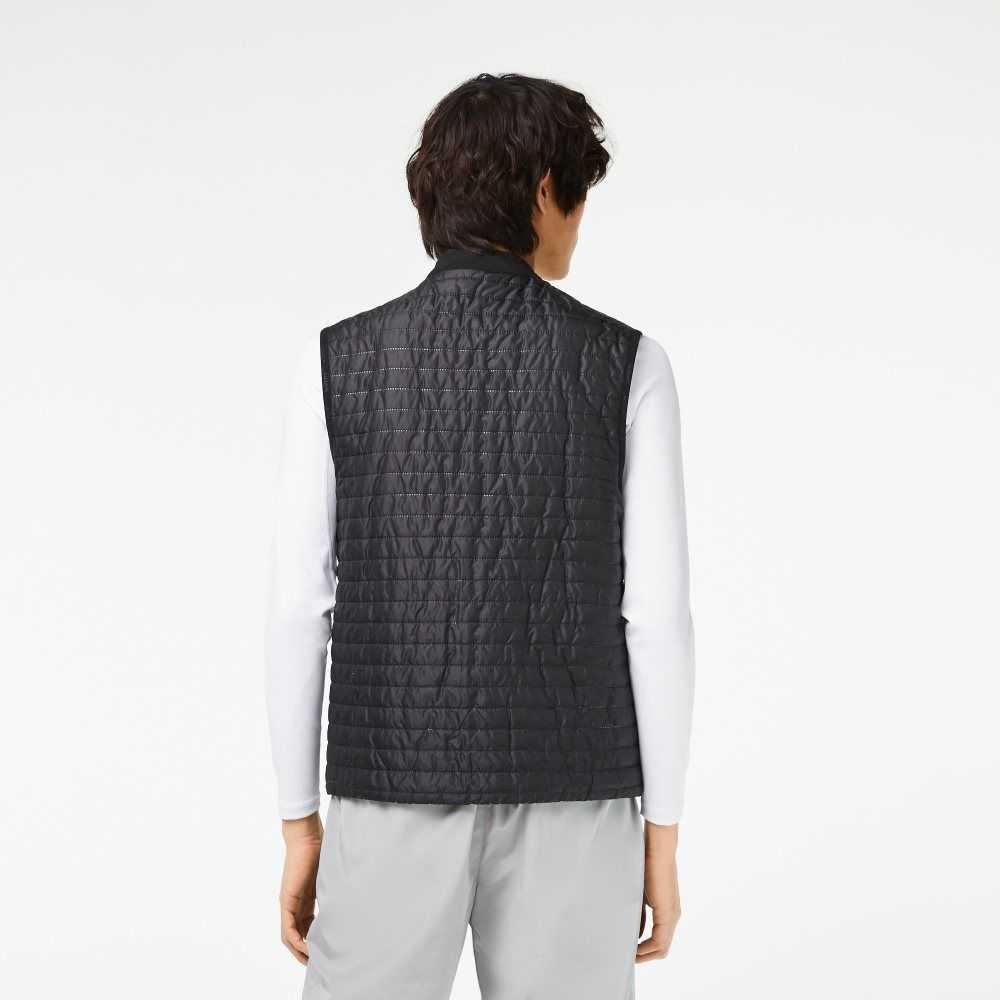 Lacoste SPORT Padded Reversible Vest Grey / Black | NYX-528941