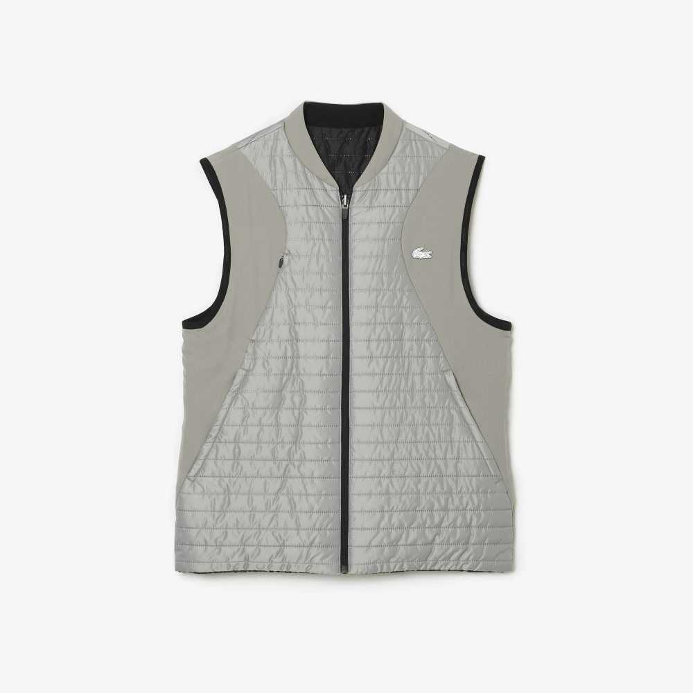 Lacoste SPORT Padded Reversible Vest Grey / Black | NYX-528941