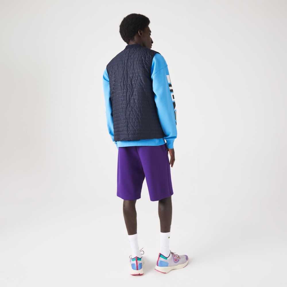 Lacoste SPORT Padded Reversible Vest Purple / Navy Blue | KPB-295784