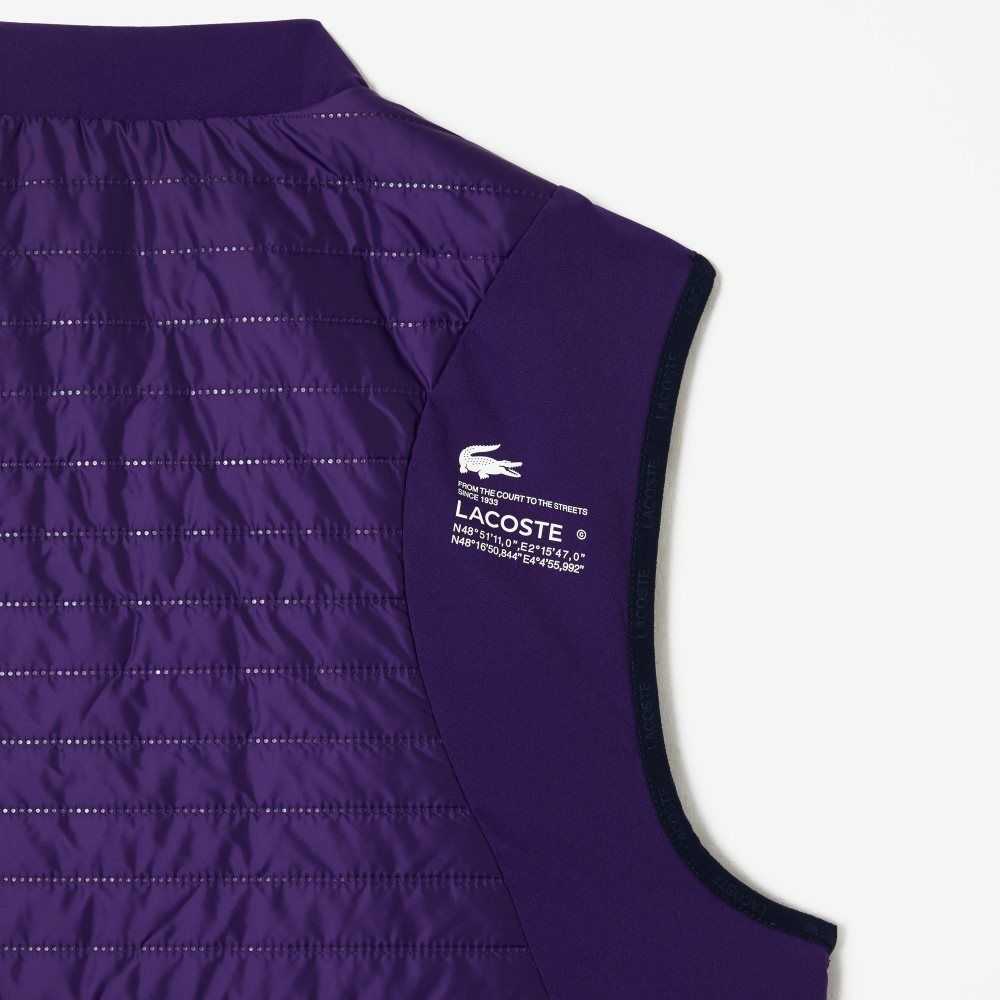 Lacoste SPORT Padded Reversible Vest Purple / Navy Blue | KPB-295784