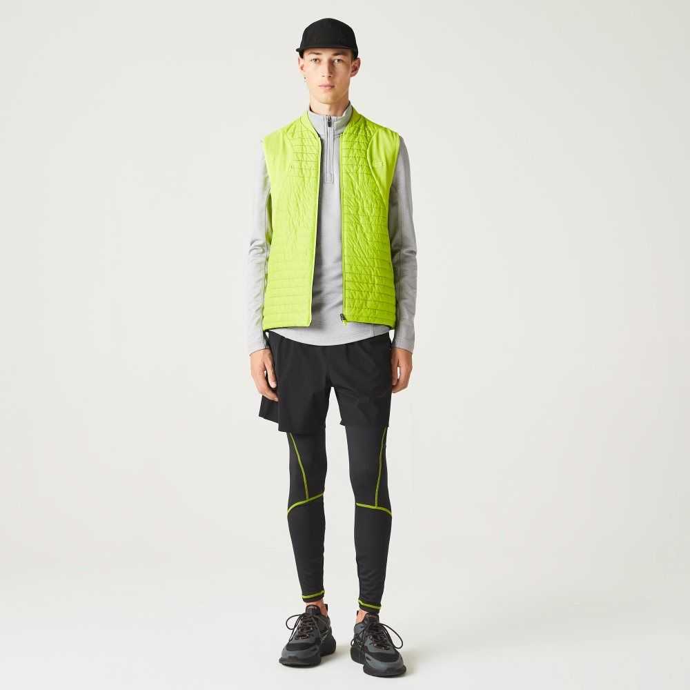 Lacoste SPORT Padded Reversible Vest Yellow / Black | SLE-709415