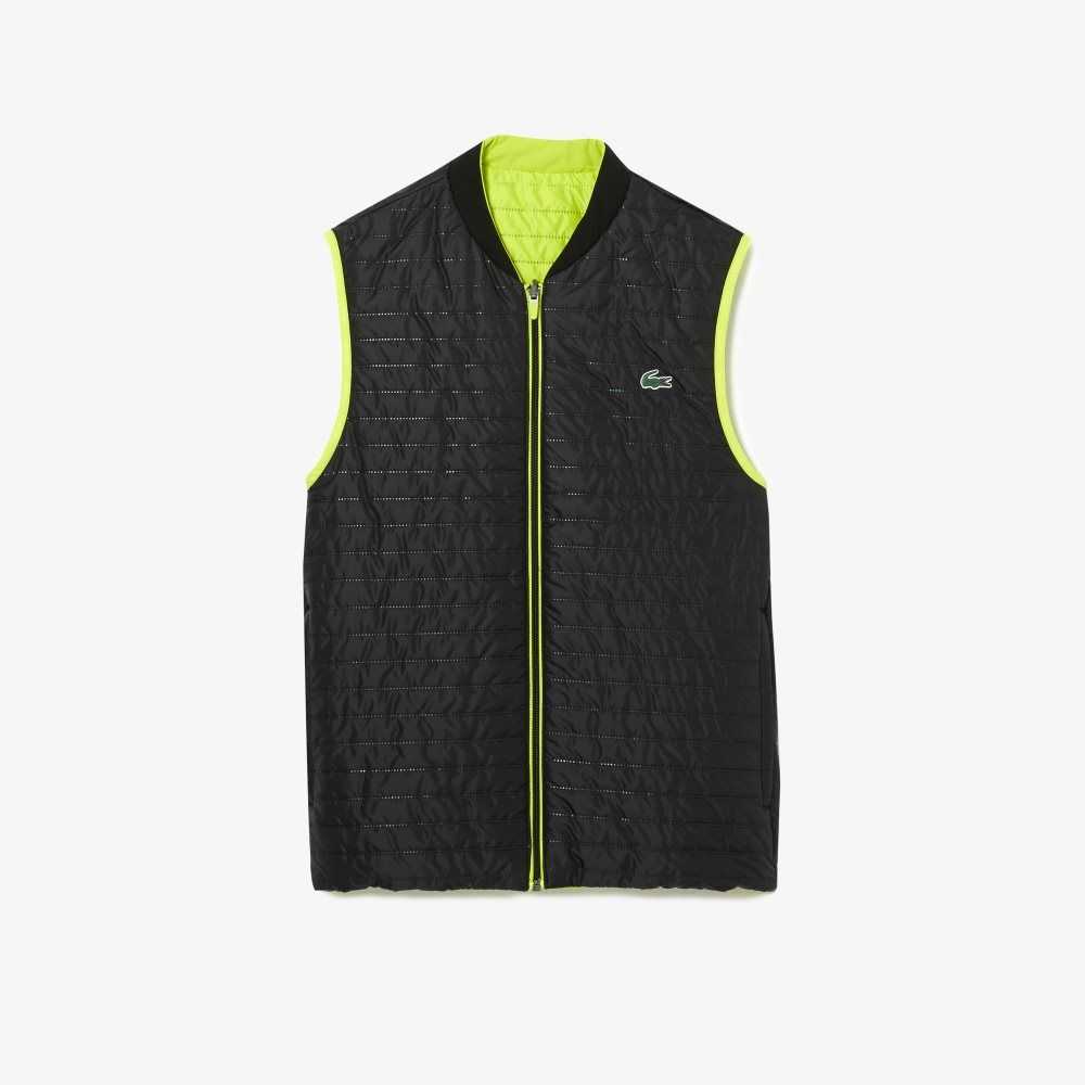 Lacoste SPORT Padded Reversible Vest Yellow / Black | SLE-709415