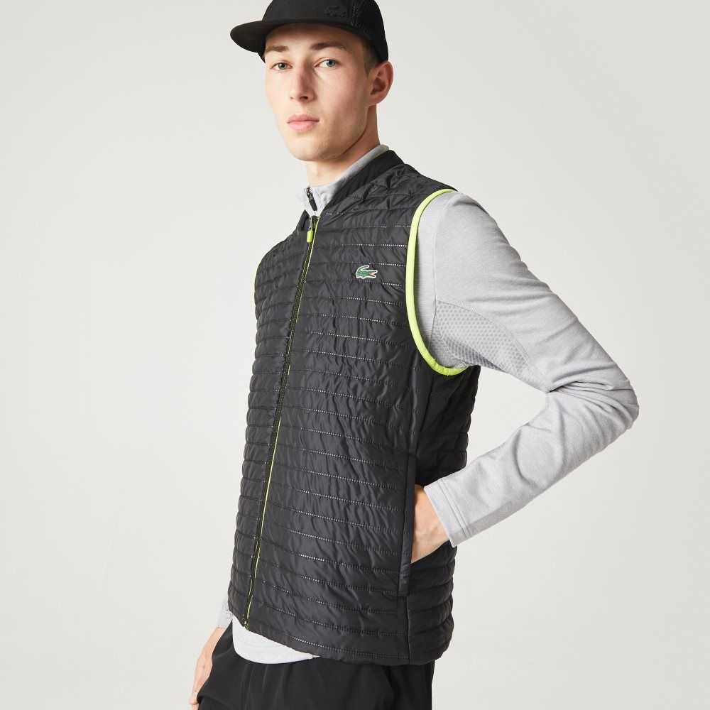 Lacoste SPORT Padded Reversible Vest Yellow / Black | SLE-709415