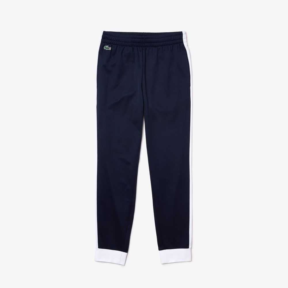 Lacoste SPORT Pique Jogging Pants Navy Blue / White / Navy Blue | NJC-420357