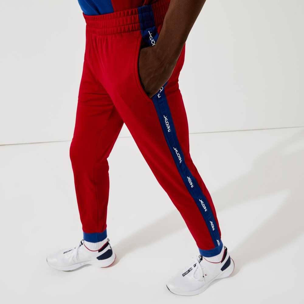 Lacoste SPORT Pique Jogging Pants Red / Blue / White | GJI-215839