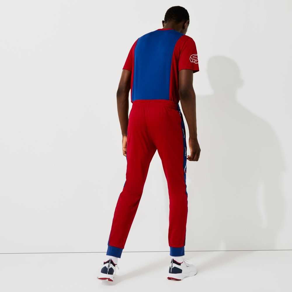 Lacoste SPORT Pique Jogging Pants Red / Blue / White | GJI-215839