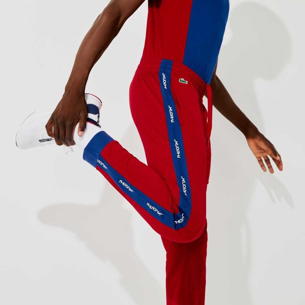 Lacoste SPORT Pique Jogging Pants Red / Blue / White | GJI-215839