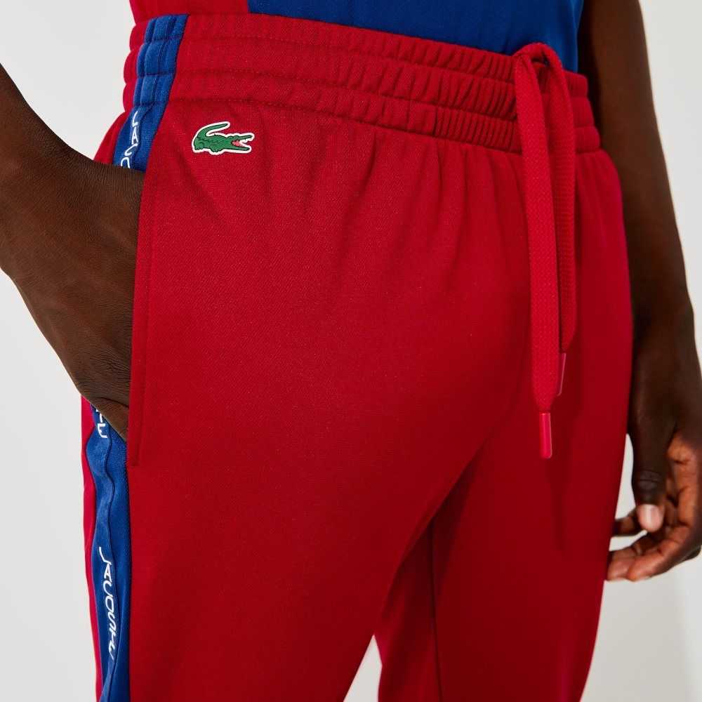 Lacoste SPORT Pique Jogging Pants Red / Blue / White | GJI-215839