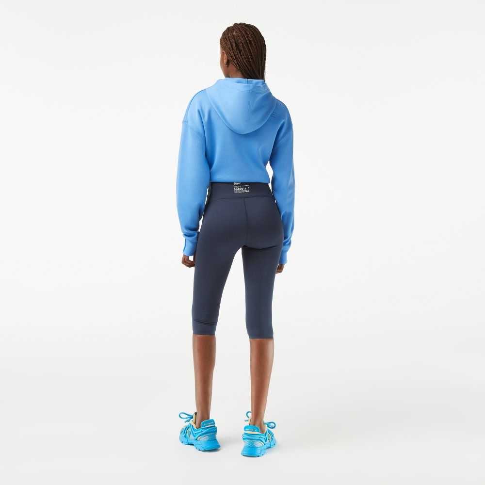 Lacoste SPORT Plain Cropped Leggings Blue | BHD-392806