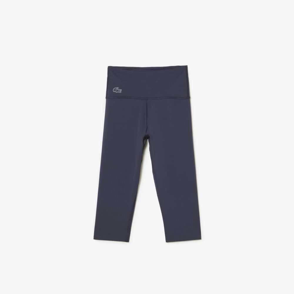 Lacoste SPORT Plain Cropped Leggings Blue | BHD-392806