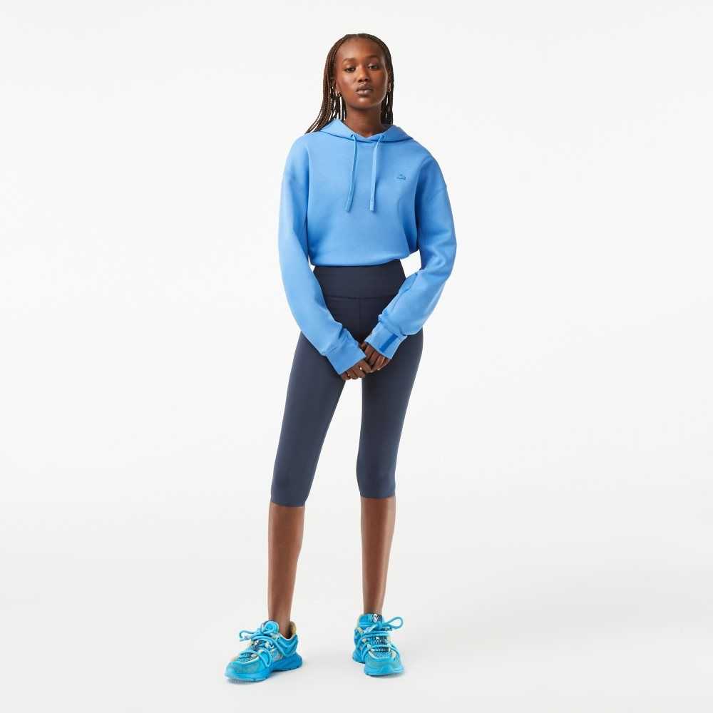 Lacoste SPORT Plain Cropped Leggings Blue | BHD-392806