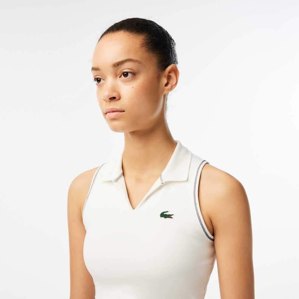 Lacoste SPORT Polo-Style SPORTs Bra White | SQL-954738