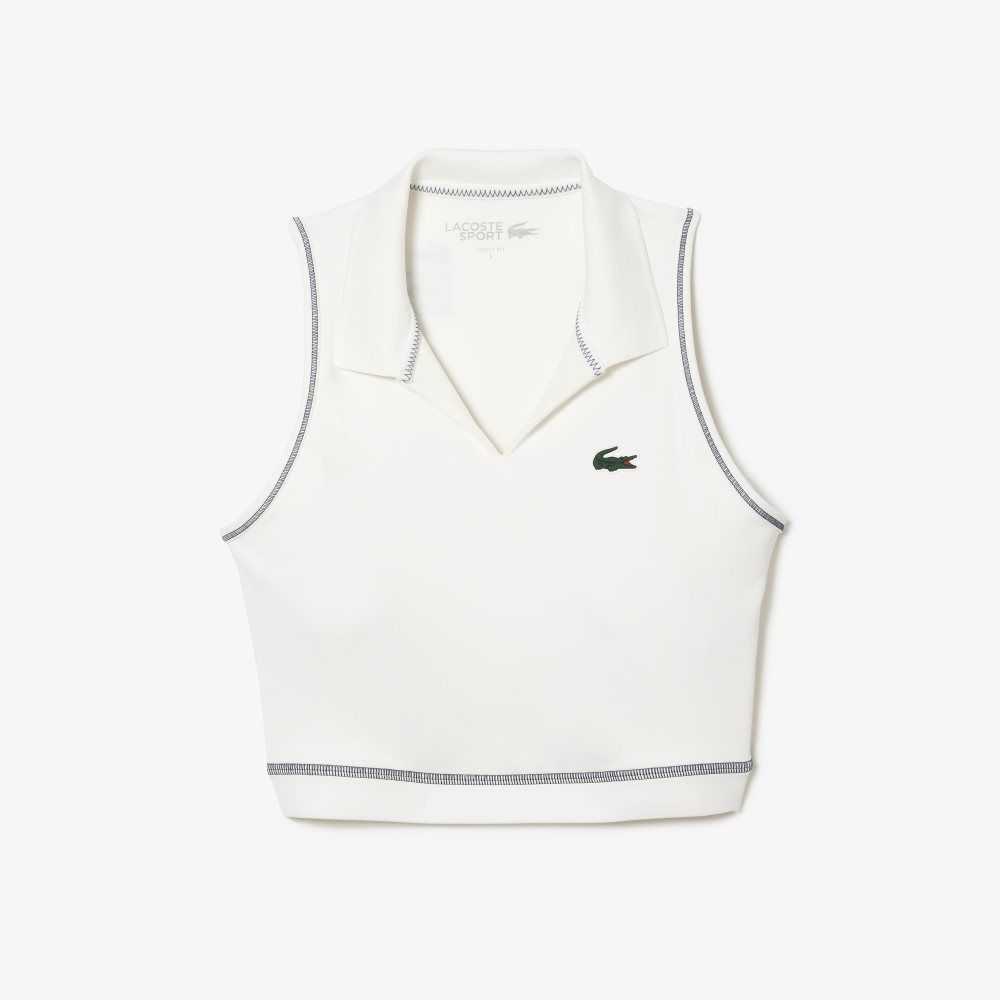 Lacoste SPORT Polo-Style SPORTs Bra White | SQL-954738