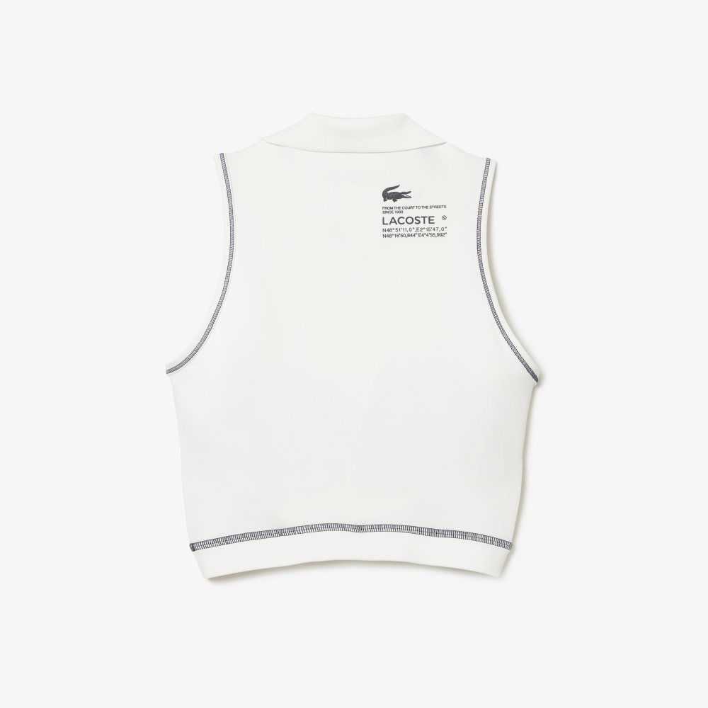 Lacoste SPORT Polo-Style SPORTs Bra White | SQL-954738