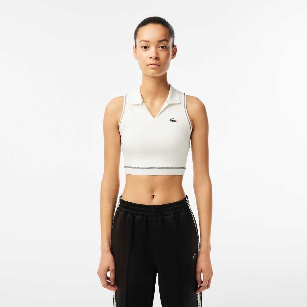 Lacoste SPORT Polo-Style SPORTs Bra White | SQL-954738