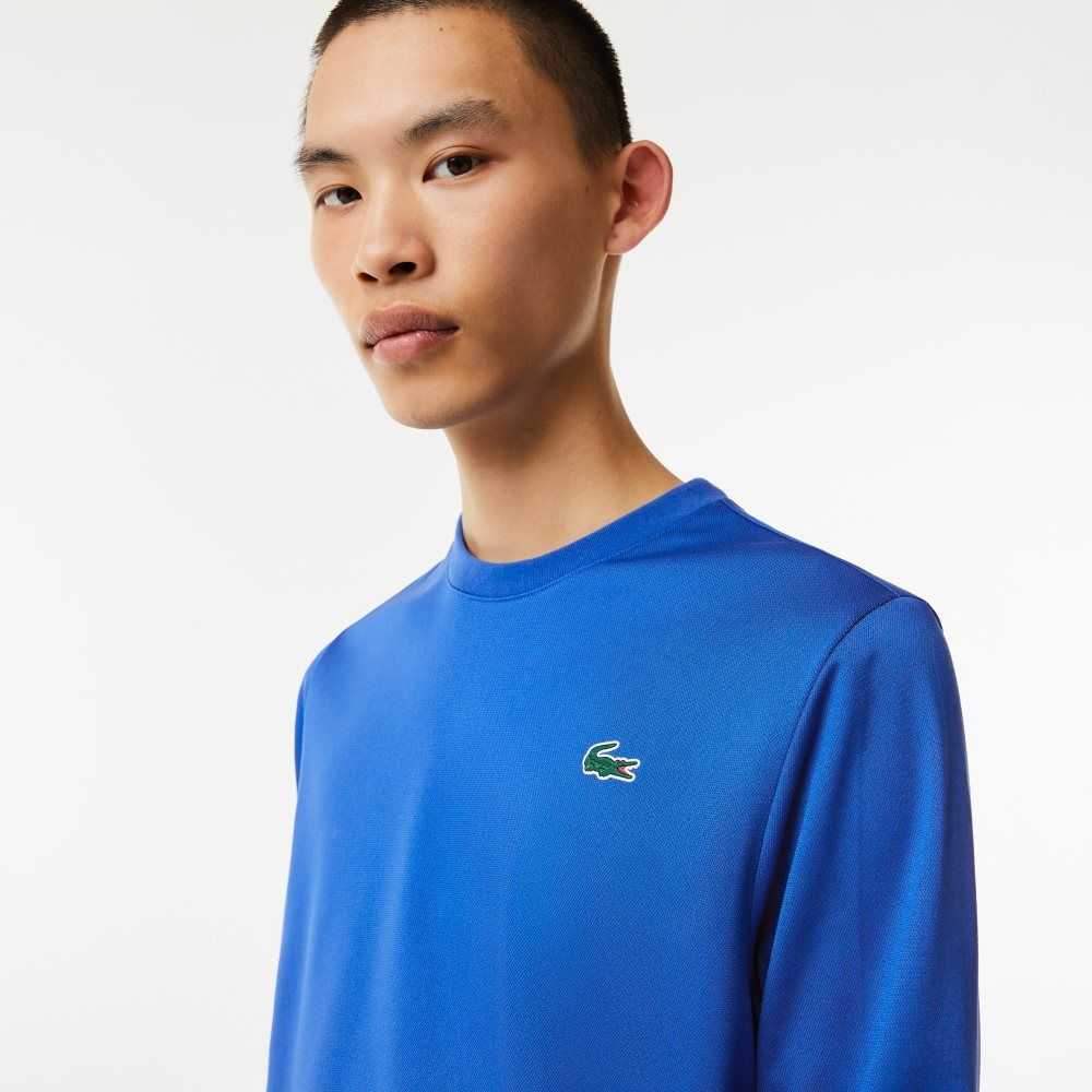 Lacoste SPORT Printed Tennis Sweatshirt Blue | REL-290786