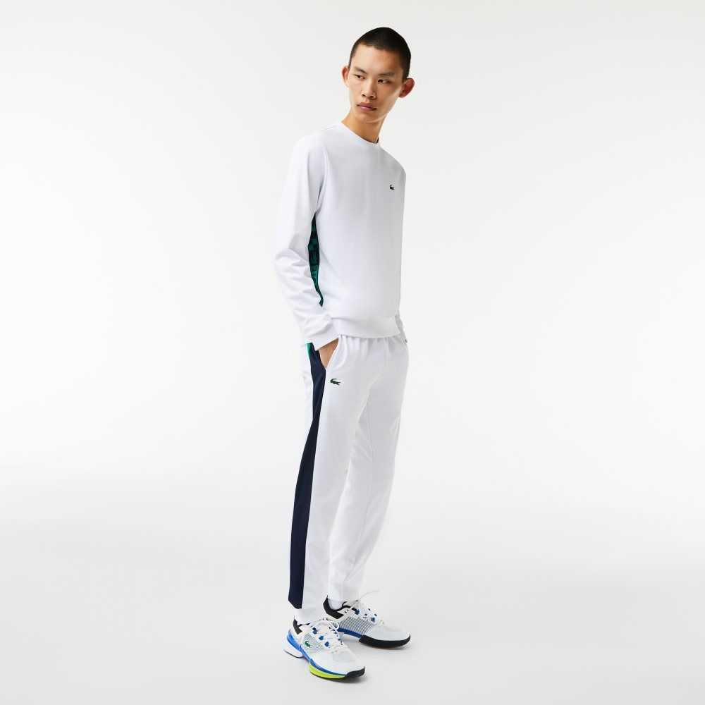 Lacoste SPORT Printed Tennis Sweatshirt White | XJK-260915