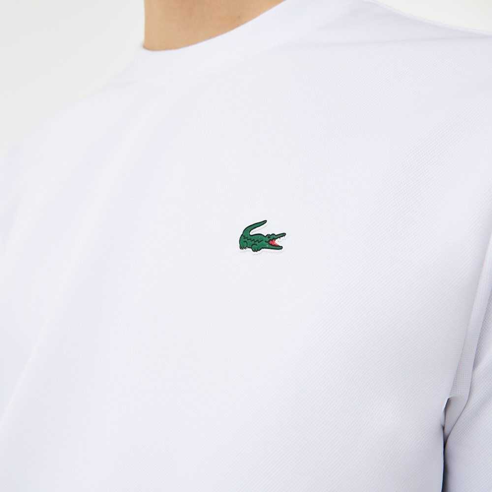 Lacoste SPORT Printed Tennis Sweatshirt White | XJK-260915