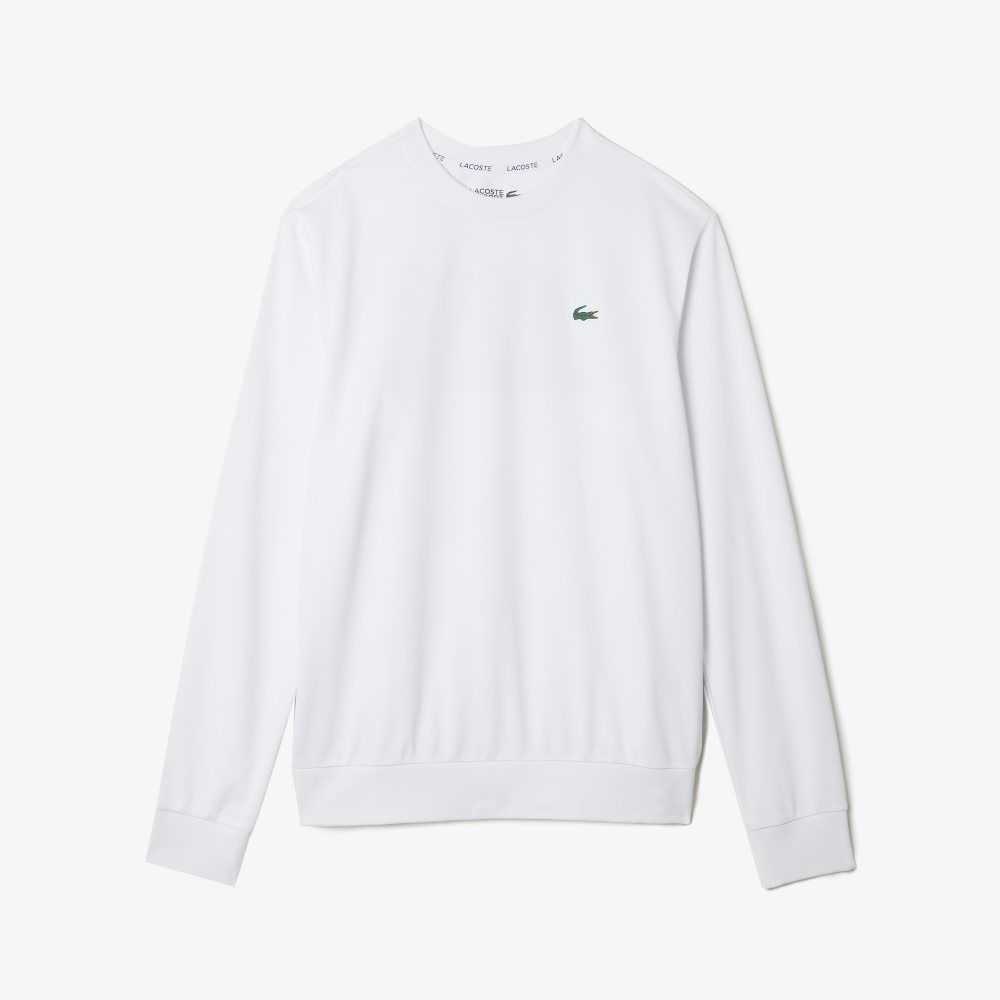 Lacoste SPORT Printed Tennis Sweatshirt White | XJK-260915