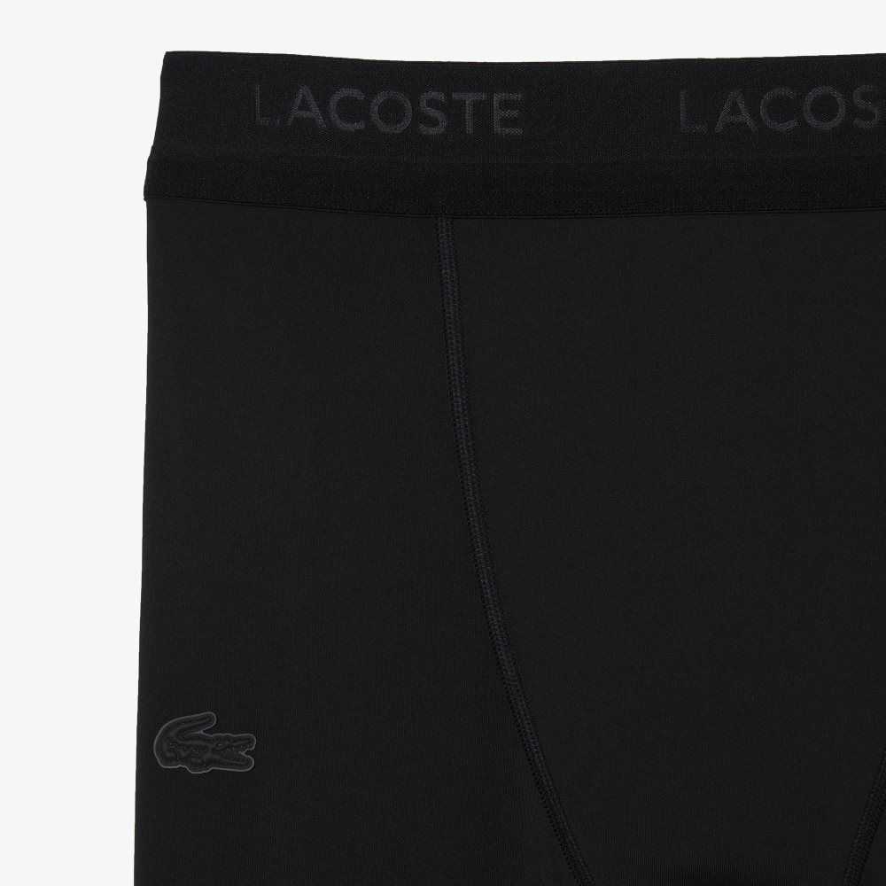 Lacoste SPORT Recycled Polyester Leggings Black | TEX-170538