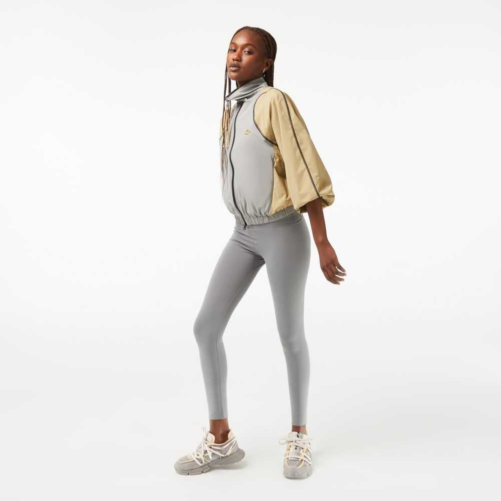 Lacoste SPORT Recycled Polyester Sculpting Leggings Grey Chine | NUW-017864