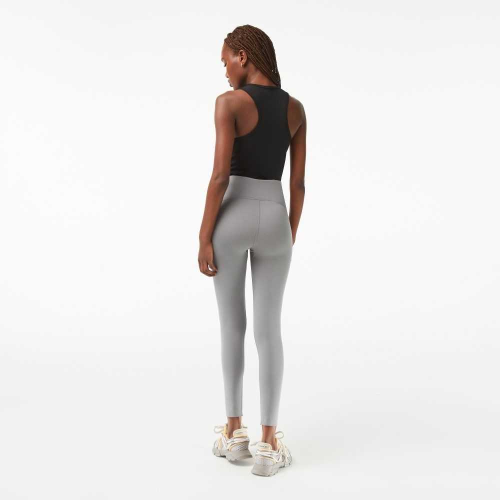 Lacoste SPORT Recycled Polyester Sculpting Leggings Grey Chine | NUW-017864