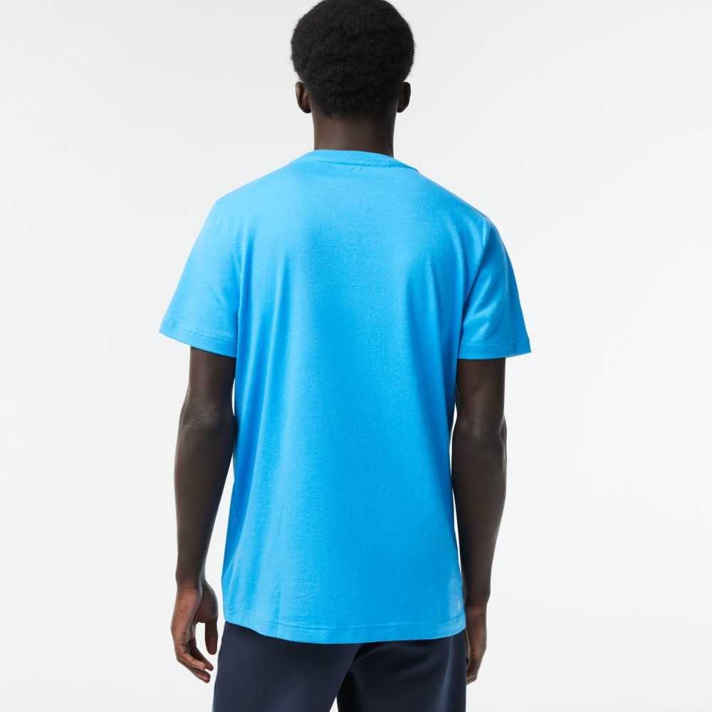 Lacoste SPORT Regular Fit Organic Cotton T-Shirt Blue | RSN-507943