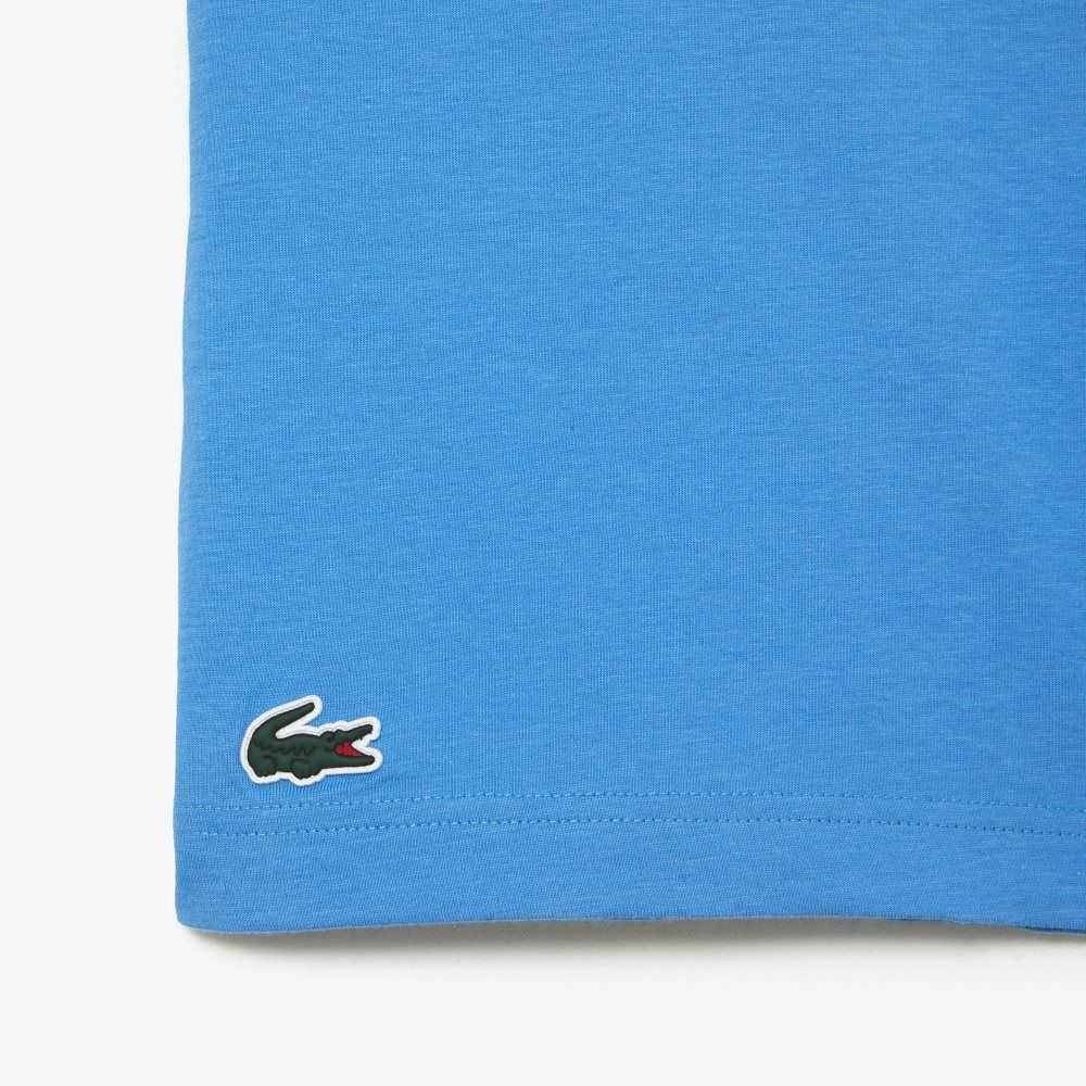 Lacoste SPORT Regular Fit Organic Cotton T-Shirt Blue | RSN-507943