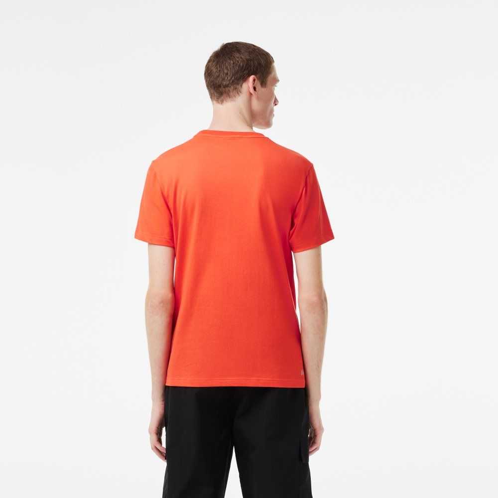 Lacoste SPORT Regular Fit Organic Cotton T-Shirt Orange | SNF-730819