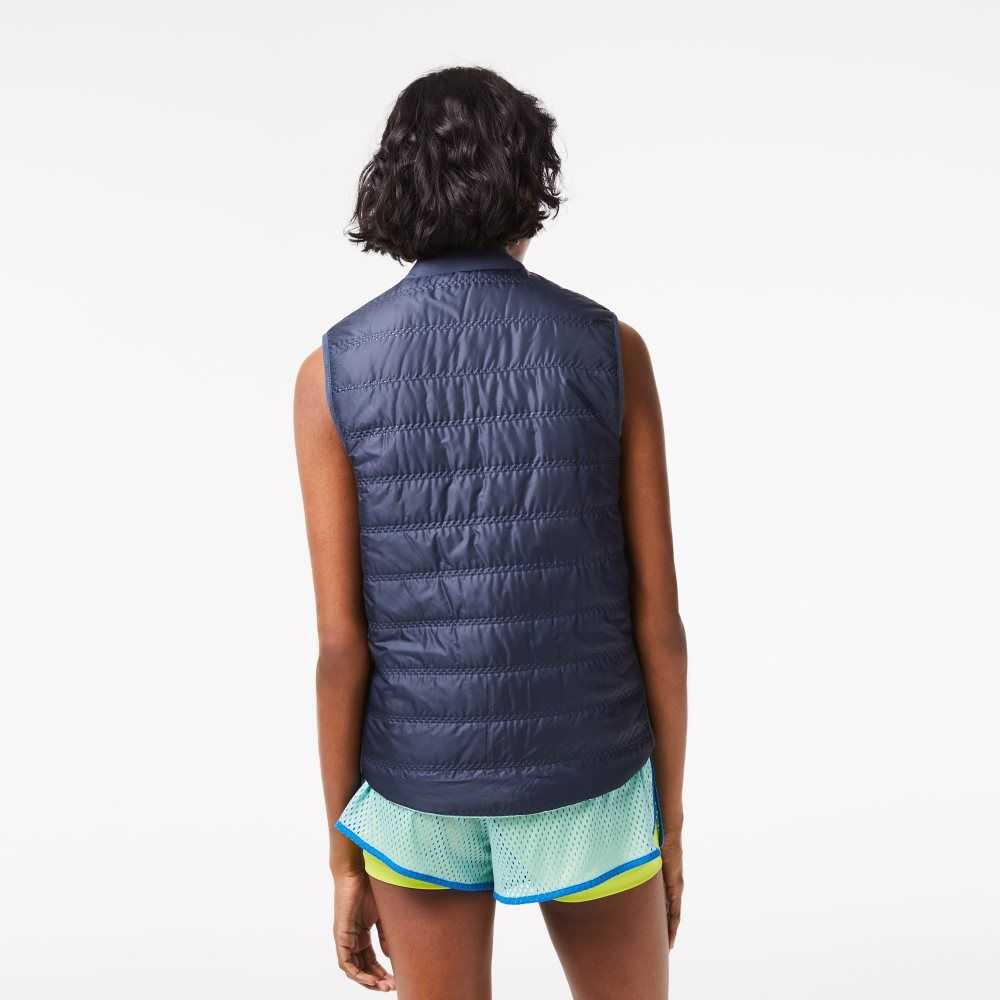 Lacoste SPORT Reversible Golf Vest Blue / Light Green | CMV-754162