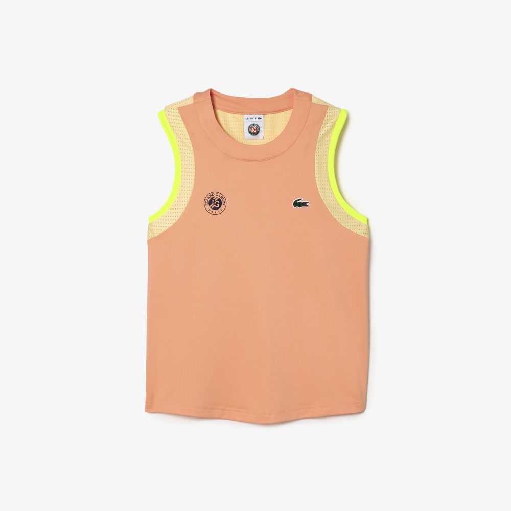 Lacoste SPORT Roland Garros Edition Cross Cut T-Shirt Light Orange / Yellow | RMP-621897